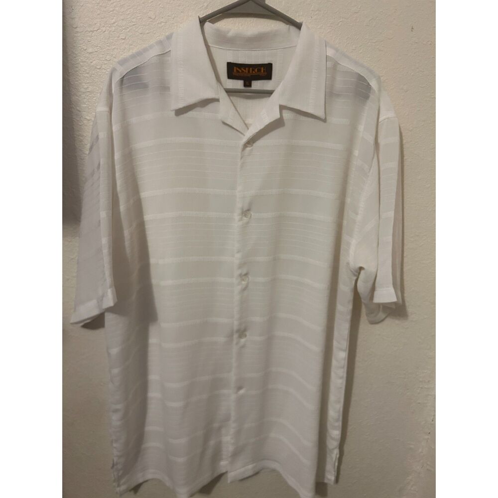 Men's XL INSERCH 100% Linen Italian shirt